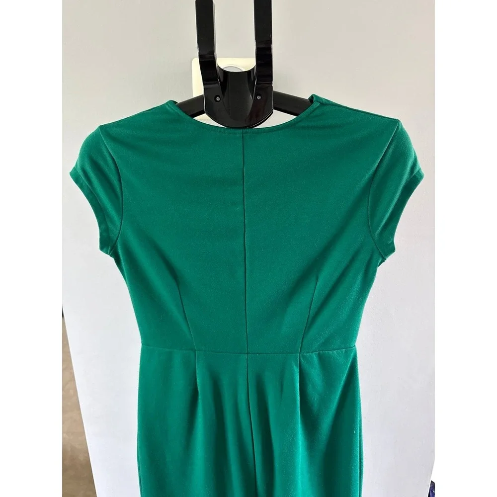 Missinmo Women's Green Neck‎ Twist Sheath Dress Size Medium
